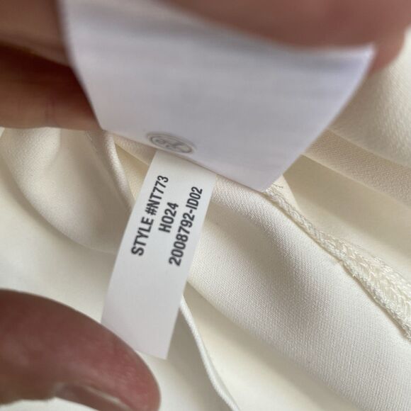 Madewell Contrast Stitch Popover Shirt XXS Ivory Long Sleeve Tunic Oversized - Picture 5 of 10